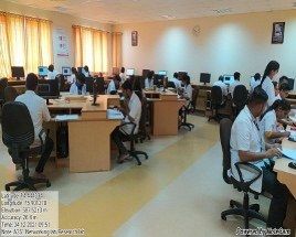 Networking Laboratory, students at workstations