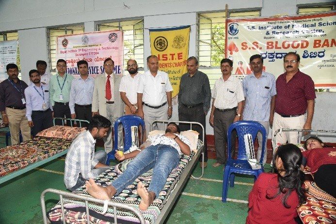 An NSS blood-donation camp on campus