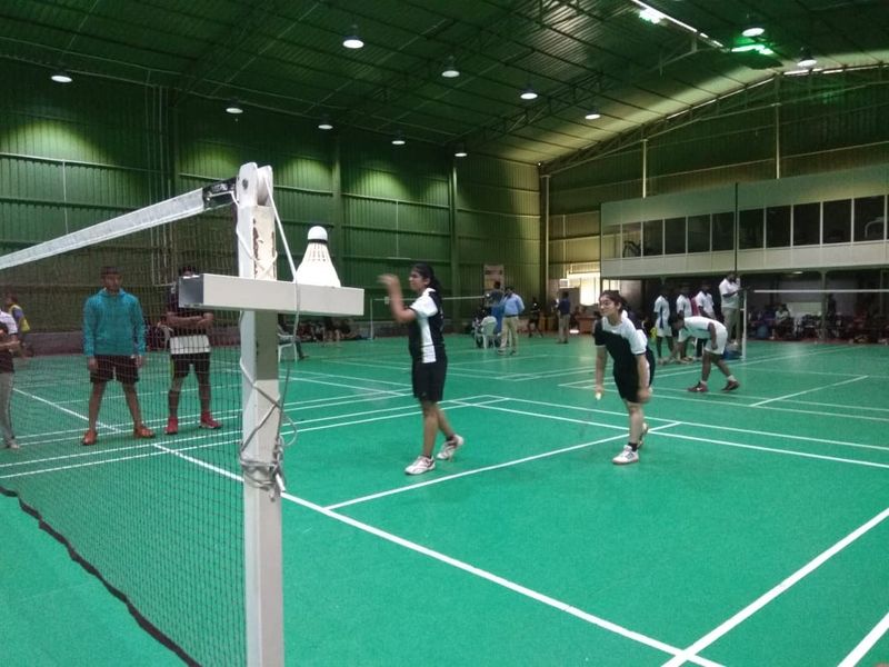 The women's badminton team