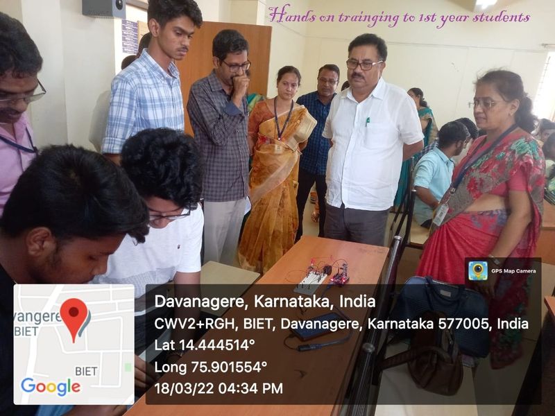 Hands on training to 1st year students