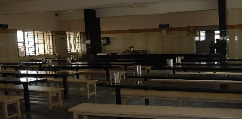 Dining hall at the Amrutha Ladies Hostel