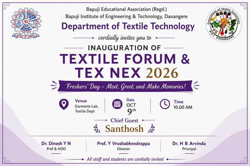 Textile forum inauguration and Freshers day - TEXNEX 2026
